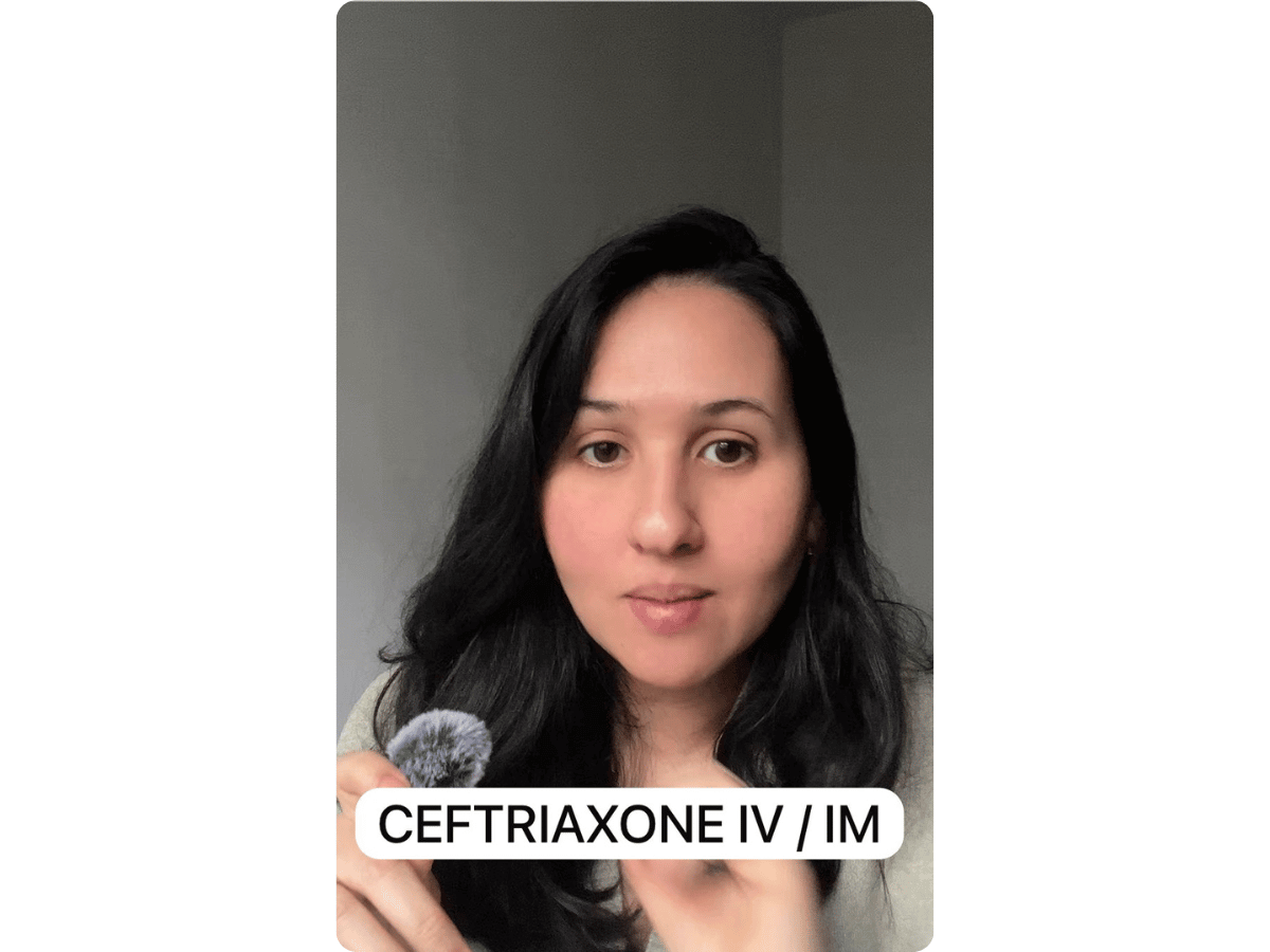 Ceftriaxone IM ou IV