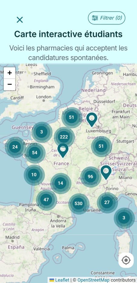 Carte Interactive Etudiants