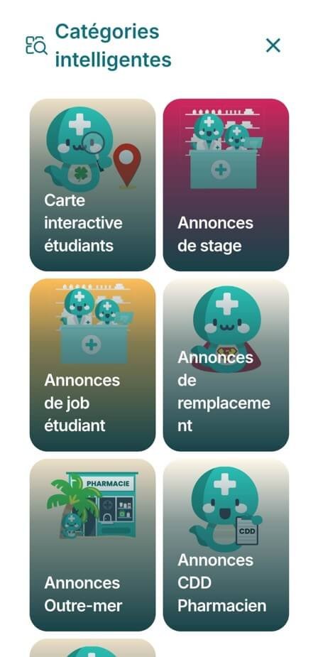 Catégories Intelligents candidats