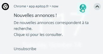 Favoris - Notification