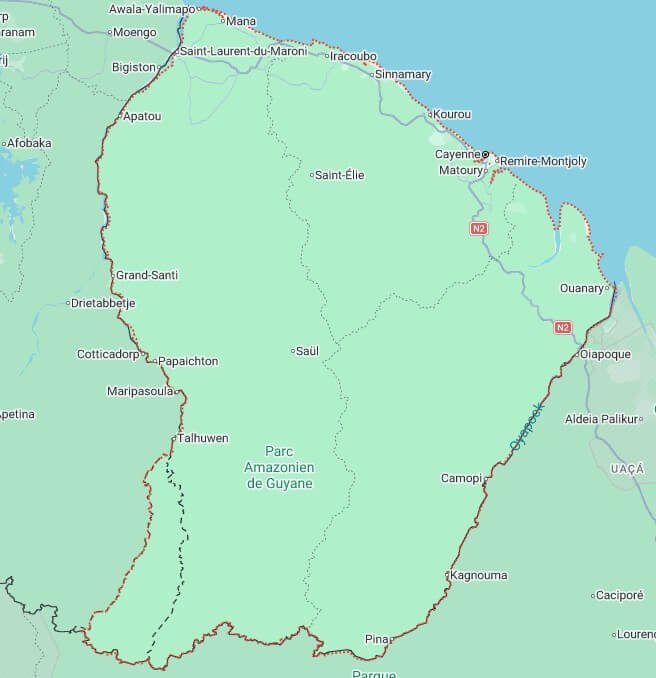 Carte Guyane